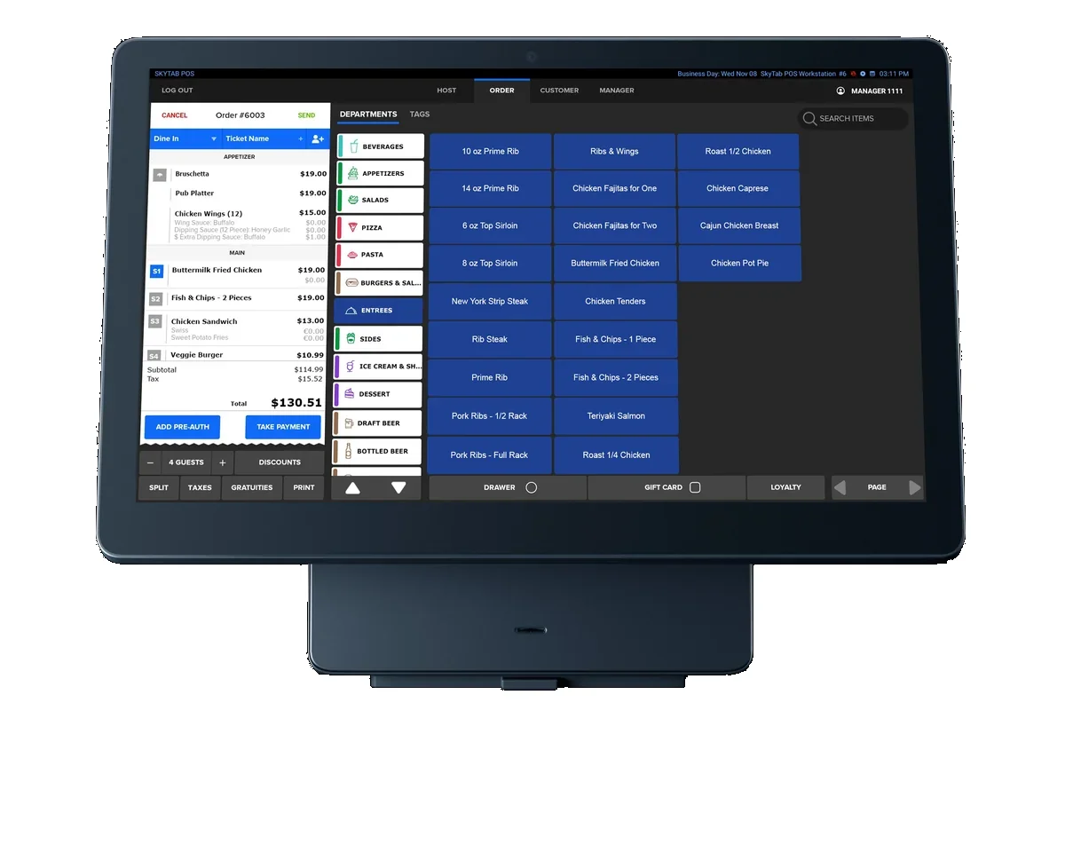SkyTab POS Workstation countertop terminal